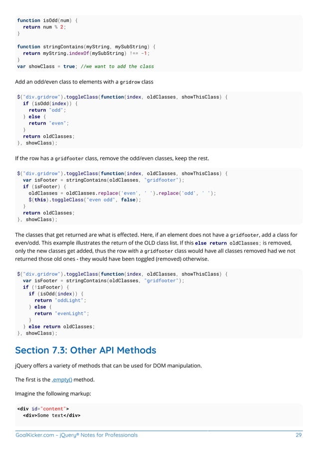 Jquery notes for professionals | PDF