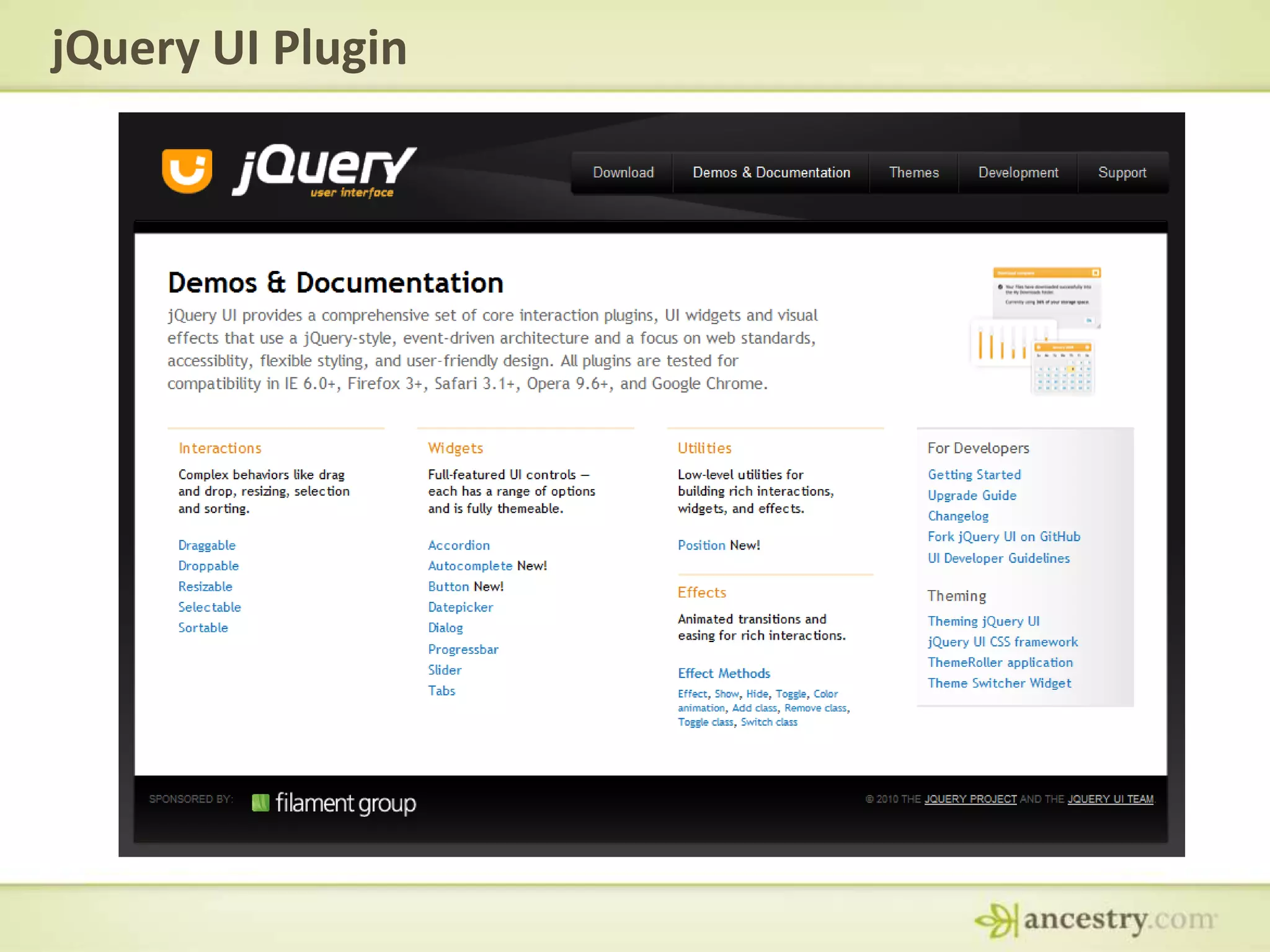 jQuery UI Plugin