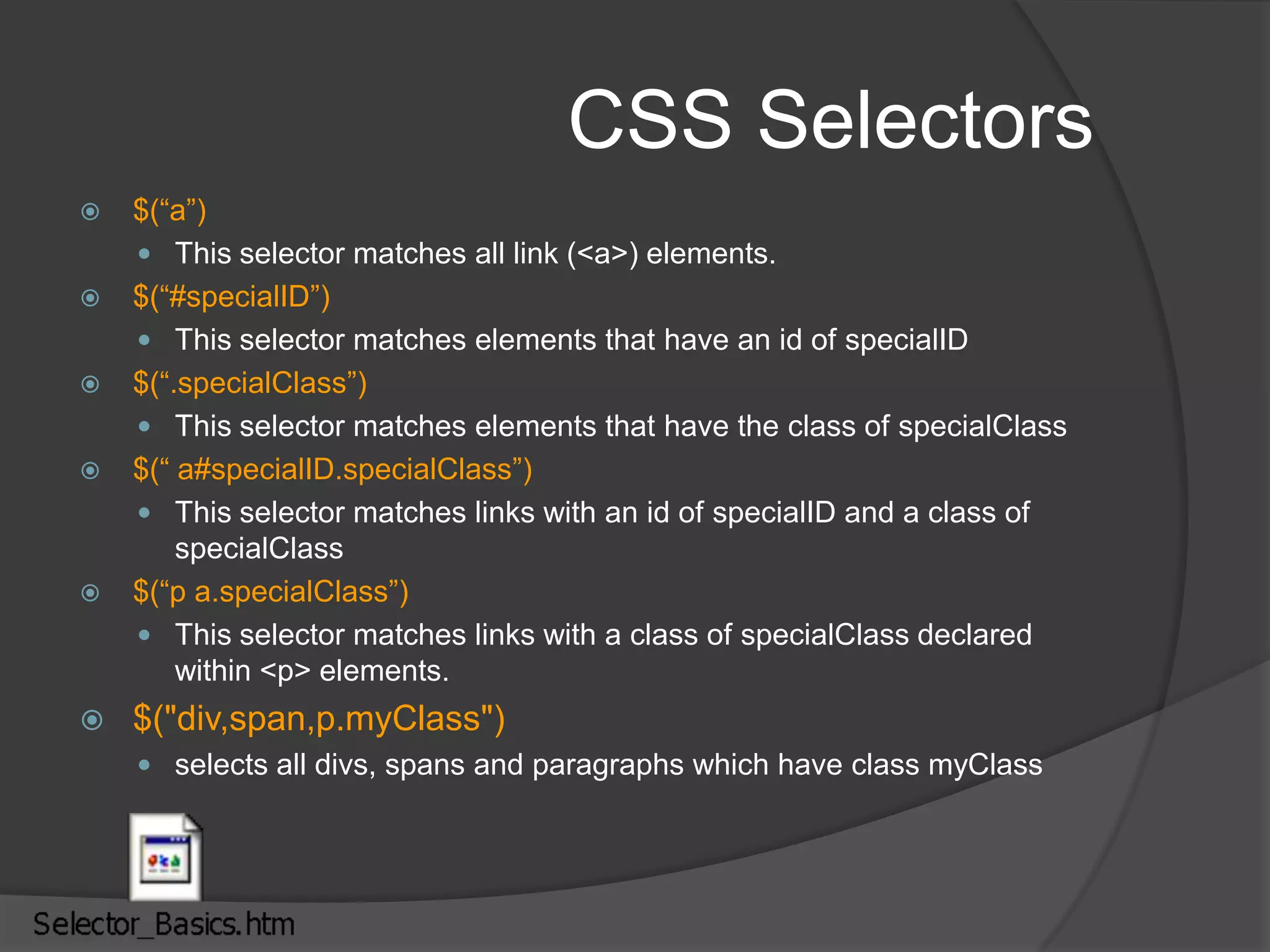 $. : Typically for utility methods