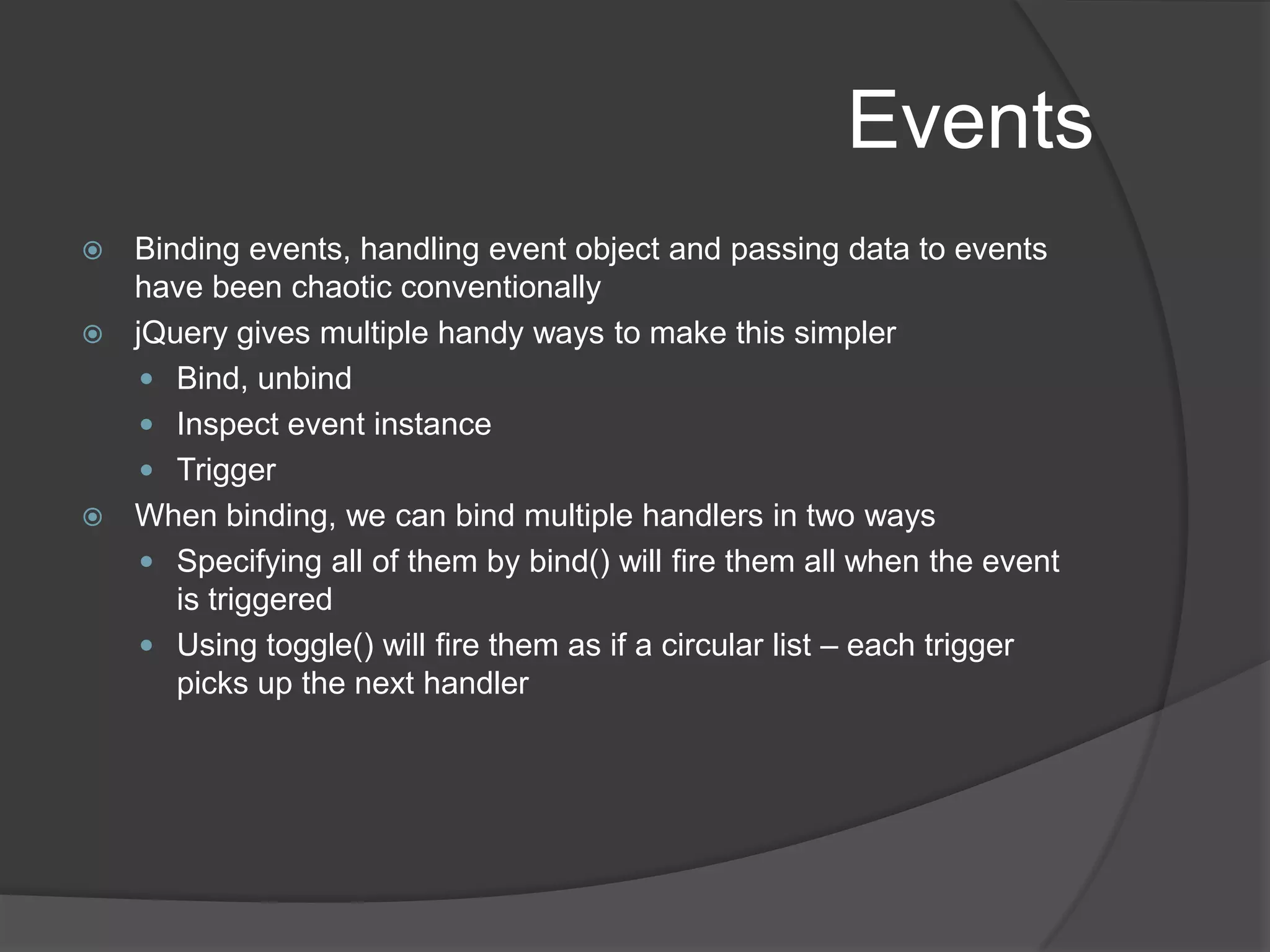 Manipulating objects and collectionsFilter an array using $.grepvargrepArray = $.grep(originalArray, function (a) { return a > 50; });