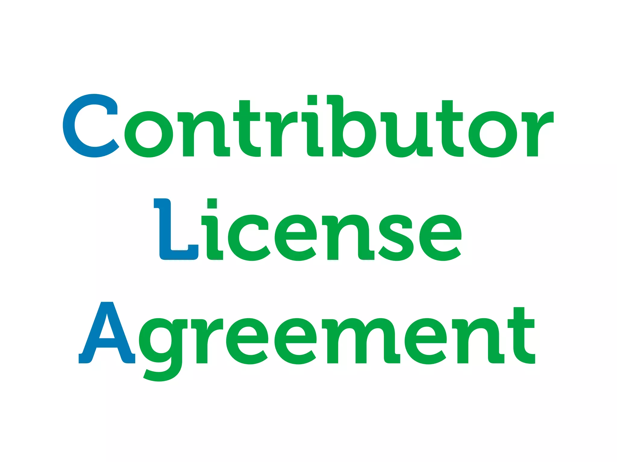 Contributor
  License
Agreement
 