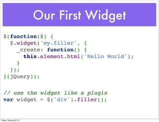 Writing Reusable Web Components with jQuery and jQuery UI | PDF