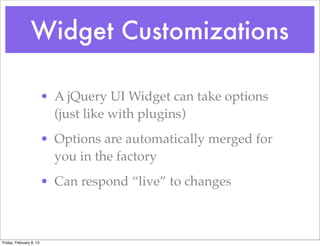 Writing Reusable Web Components with jQuery and jQuery UI | PDF
