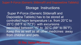 Super P-Force (Generic Sildenafil and  Dapoxetine Tablets)