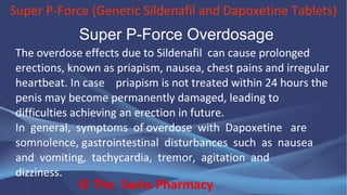 Super P-Force (Generic Sildenafil and  Dapoxetine Tablets)
