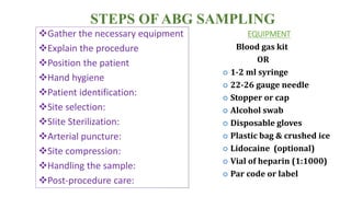 Abg analysis in emergency medicine department | PPTX