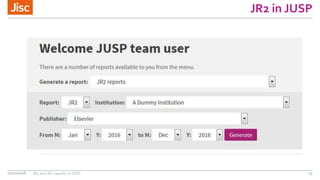 JR2 in JUSP
1307/12/2016 JR5 and JR2 reports in JUSP
 