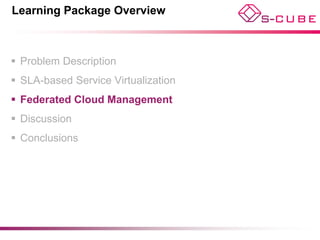 Learning Package Overview



 Problem Description
 SLA-based Service Virtualization
 Federated Cloud Management
 Discussion
 Conclusions
 
