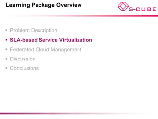 Learning Package Overview



 Problem Description
 SLA-based Service Virtualization
 Federated Cloud Management
 Discussion
 Conclusions
 