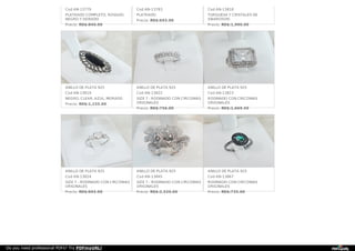 Cod AN-13779
PLATEADO COMPLETO, ROSADO,
NEGRO Y DORADO
Precio: RD$:840.00
Cod AN-13783
PLATEADO
Precio: RD$:693.00
Cod AN-13818
TURQUESA Y CRISTALES DE
SWAROSVKI
Precio: RD$:1,990.00
ANILLO DE PLATA 925
Cod AN-13819
NEGRO, CLEAR, AZUL, MORADO
Precio: RD$:1,155.00
ANILLO DE PLATA 925
Cod AN-13822
SIZE 7 - RODINADO CON CIRCONIAS
ORIGINALES
Precio: RD$:756.00
ANILLO DE PLATA 925
Cod AN-13823
RODINADO CON CIRCONIAS
ORIGINALES
Precio: RD$:1,669.50
ANILLO DE PLATA 925
Cod AN-13824
SIZE 7 - RODINADO CON CIRCONIAS
ORIGINALES
Precio: RD$:693.00
ANILLO DE PLATA 925
Cod AN-13845
SIZE 7 - RODINADO CON CIRCONIAS
ORIGINALES
Precio: RD$:2,520.00
ANILLO DE PLATA 925
Cod AN-13867
RODINADO CON CIRCONIAS
ORIGINALES
Precio: RD$:735.00
Do you need professional PDFs? Try PDFmyURL!
 