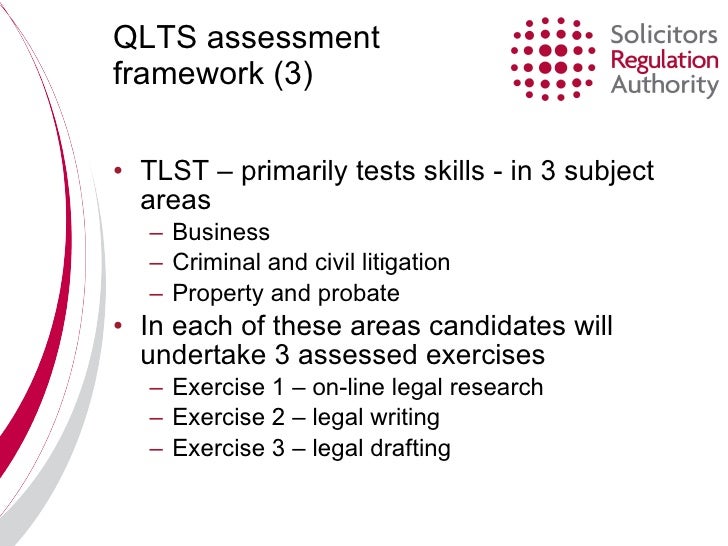 Qualified Lawyer Transfer Scheme (QLTS) clientcentred assessment of…