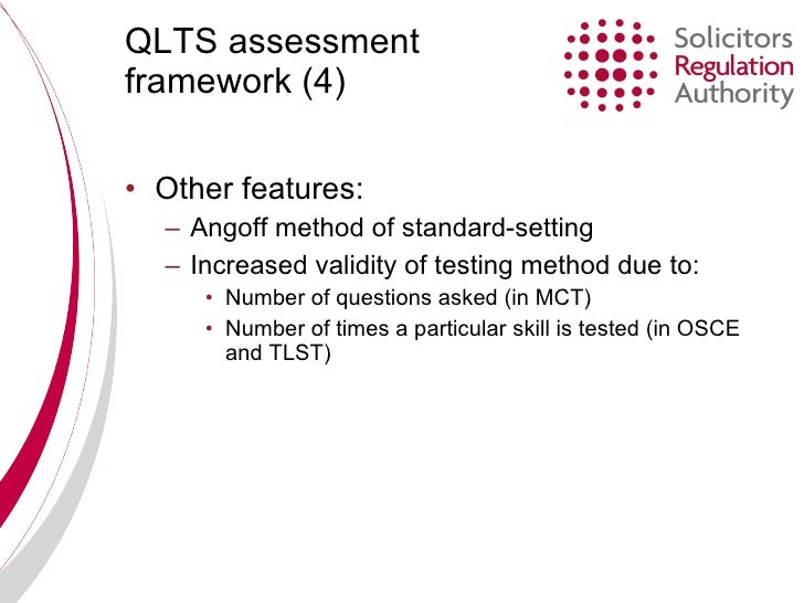 Qualified Lawyer Transfer Scheme (QLTS) clientcentred assessment of…