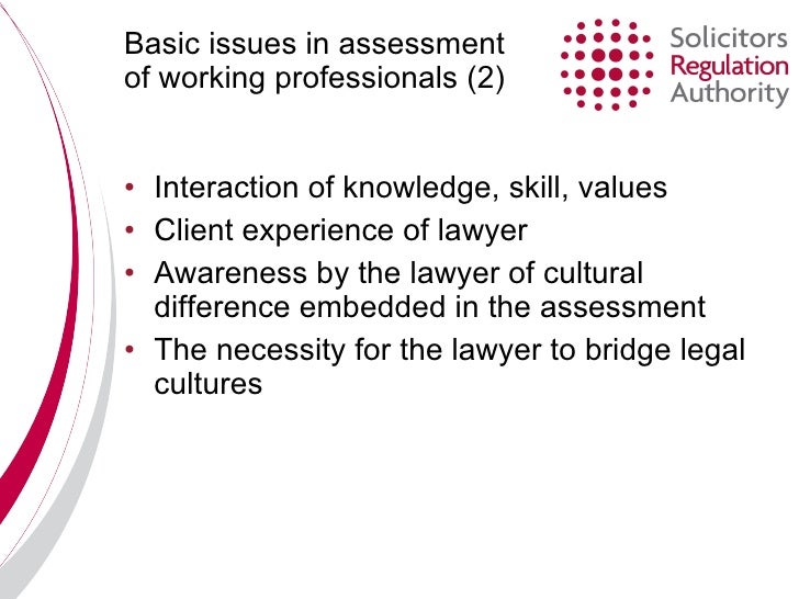 Qualified Lawyer Transfer Scheme (QLTS) clientcentred assessment of…