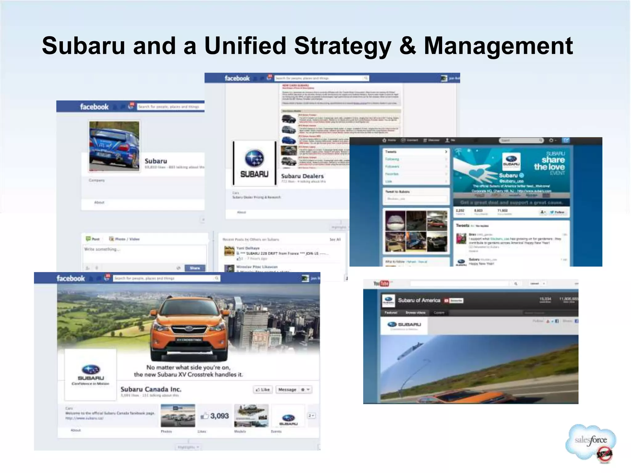 Subaru and a Unified Strategy & Management
 