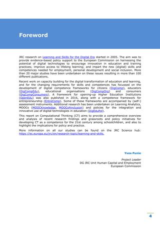 Developing Computational Thinking in Compulsory Education | PDF