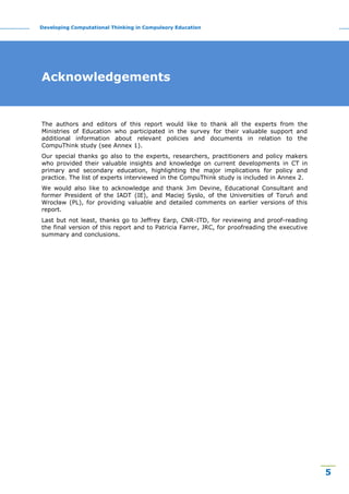 Developing Computational Thinking in Compulsory Education | PDF