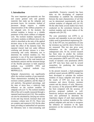Predicting Resilient Modulus of Clayey Subgrade Soils by Means of Cone ...