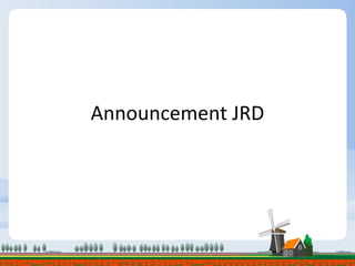 Announcement JRD 