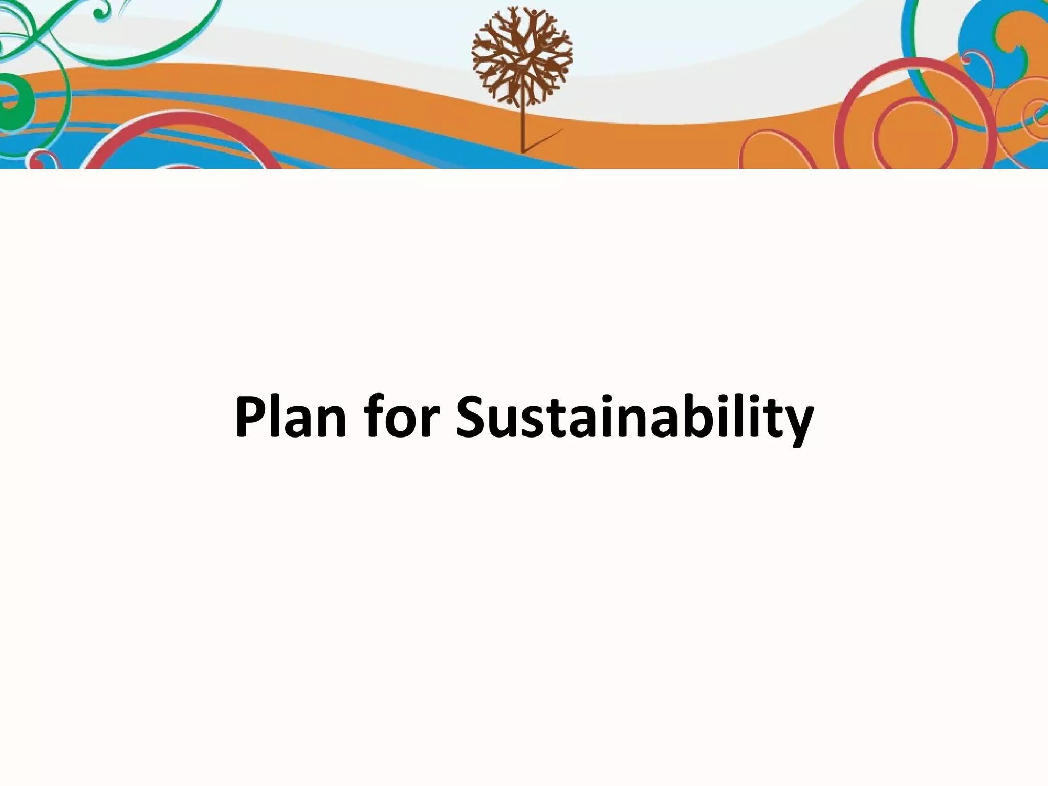 Plan for Sustainability 