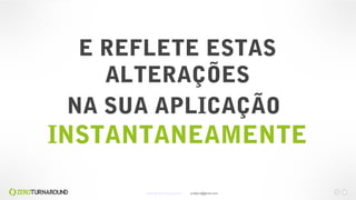 www.zeroturnaround.com jrdalpra@gmail.com
E REFLETE ESTAS
ALTERAÇÕES
NA SUA APLICAÇÃO
INSTANTANEAMENTE
 