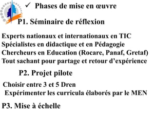 I. S-D Formation - Recherche  Présentation Rattachée à la Direction de la Poste et des Télécommunications, au 9èm étage du Postel 2001.  MissionsIdentifier les besoins de formationIdentifier les moyens à mettre en œuvre pour stimuler le développement industriel du secteur et favoriser l’éclosion de projets de recherches.
