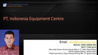 PT. Indonesia Equipment Centre (Company Profile) | PPT