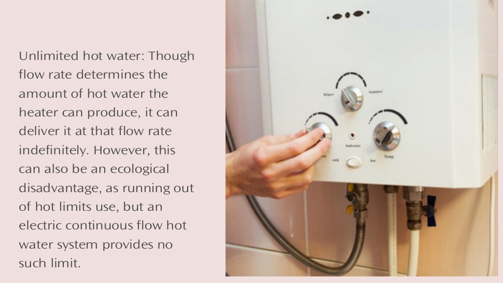 Advantages of electric continuous flow hot water systems