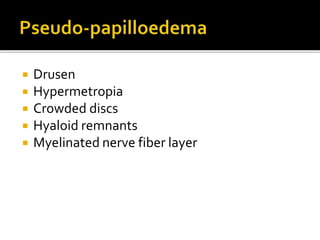 Elevated optic discs - Are they ever benign? | PPTX | Eye and Vision ...