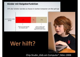 Wer hilft?
      Chip-Studie „Kids am Computer“, März 2008
 