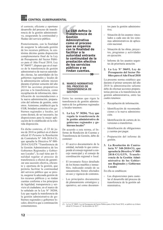 TRANSFERENCIA DE LA GESTIÓN ADMINISTRATIVA DE LOS GOBIERNOS REGIONALES ...