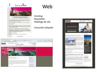Web
Emailing
Newsletter
Habillage de site

Concorde Lafayette
 