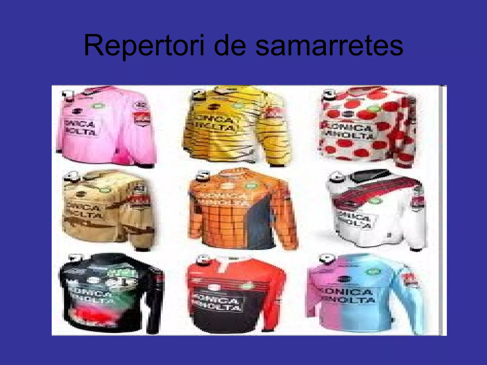 Repertori  de  samarretes 