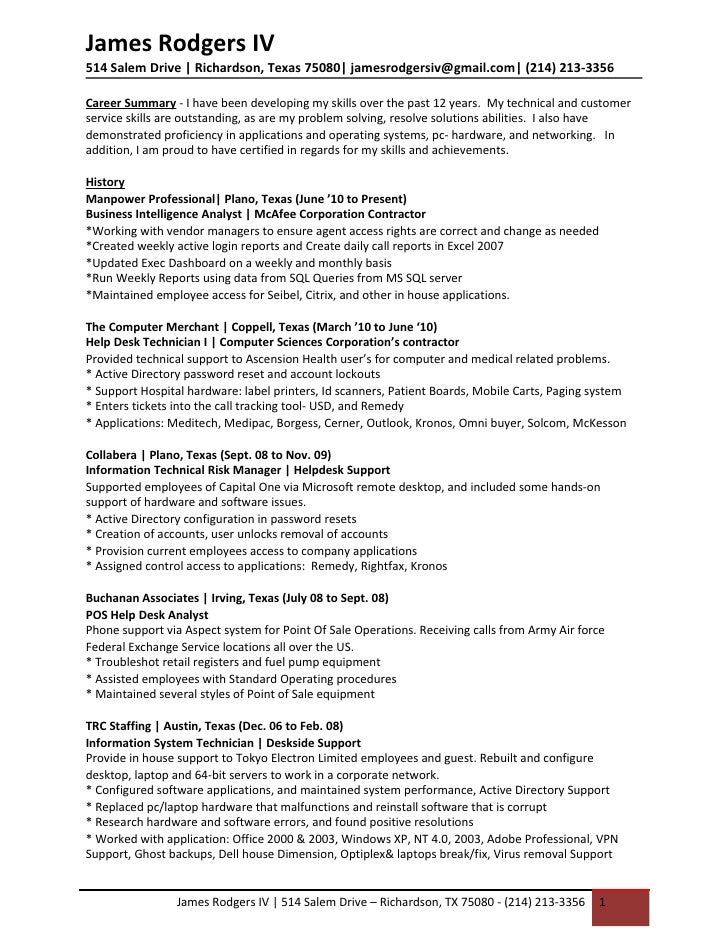 James Rodgers Resume