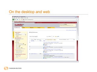 On the desktop and web
 