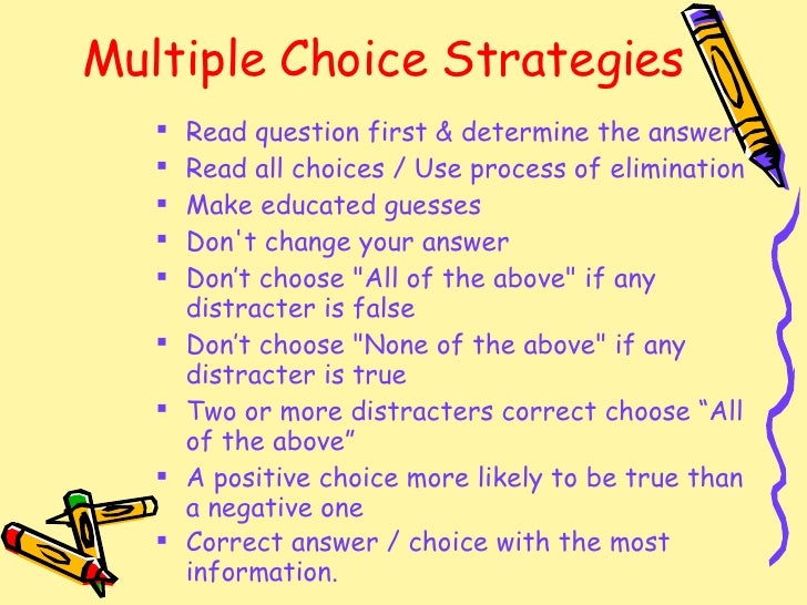 jrowan note taking test taking test anxiety making multiple choice test