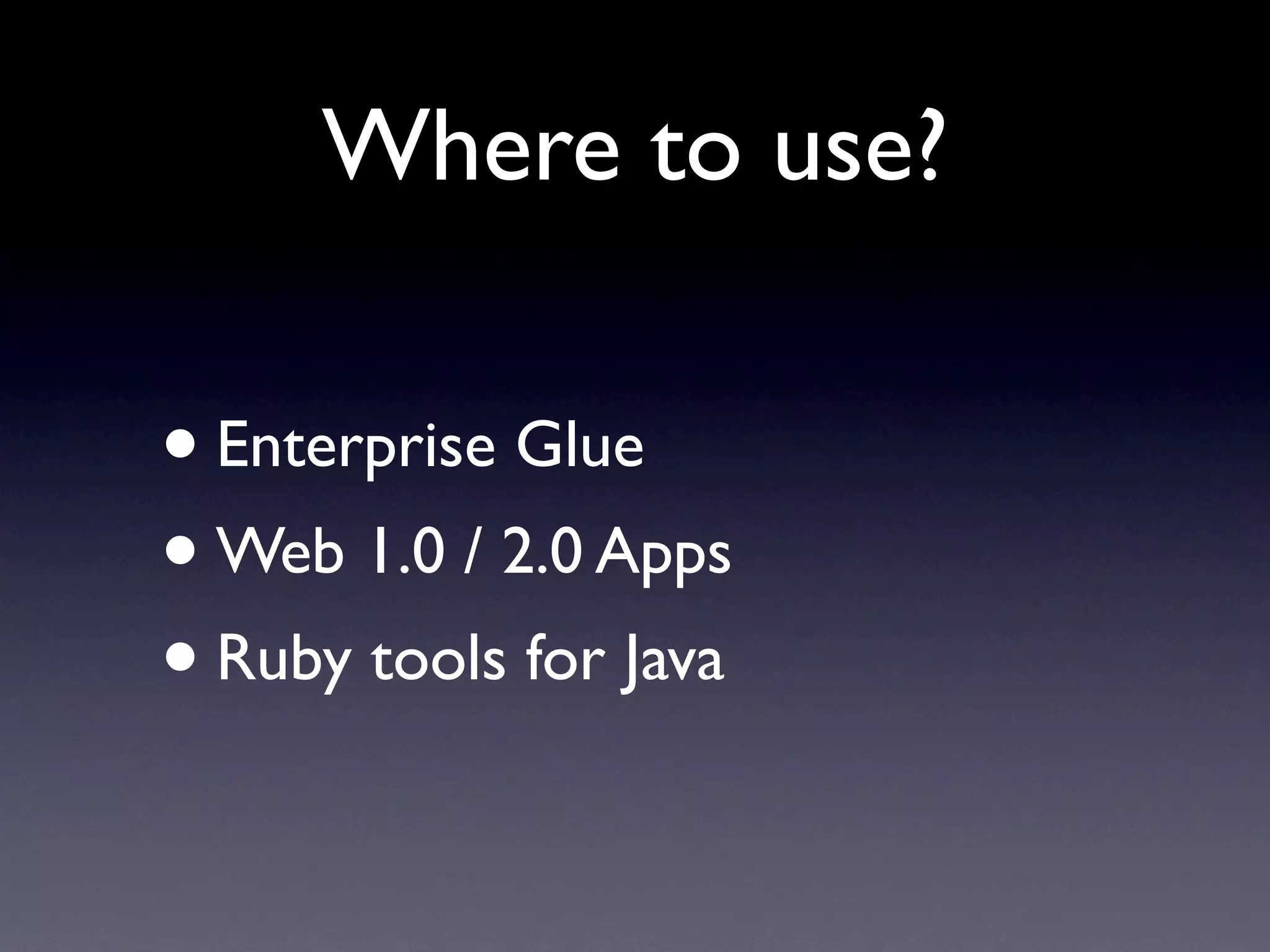 JRuby - Enterprise 2.0