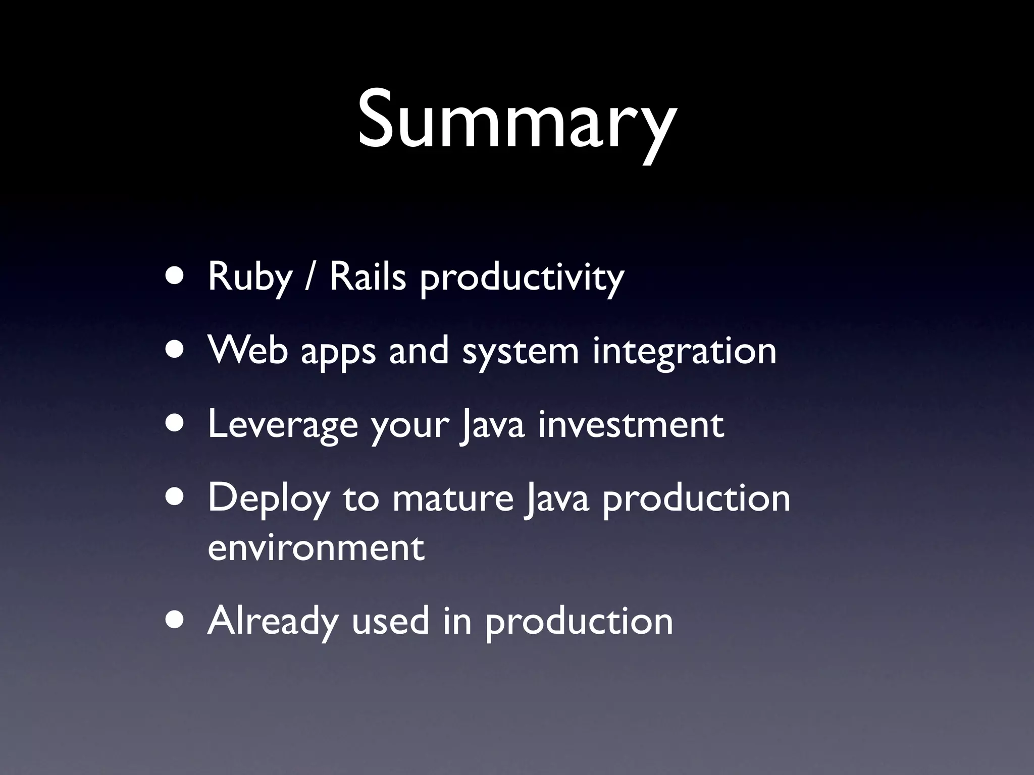 JRuby - Enterprise 2.0