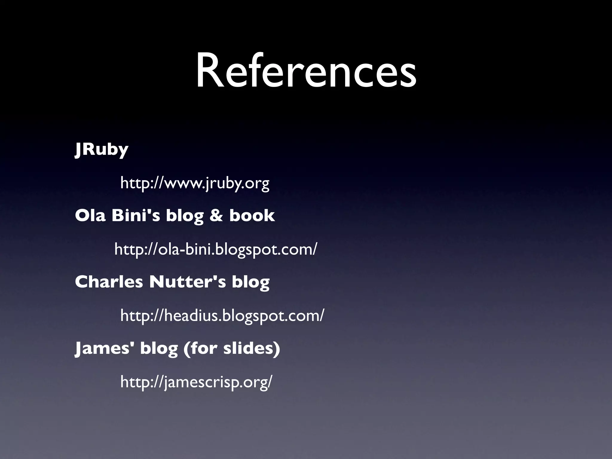 JRuby - Enterprise 2.0