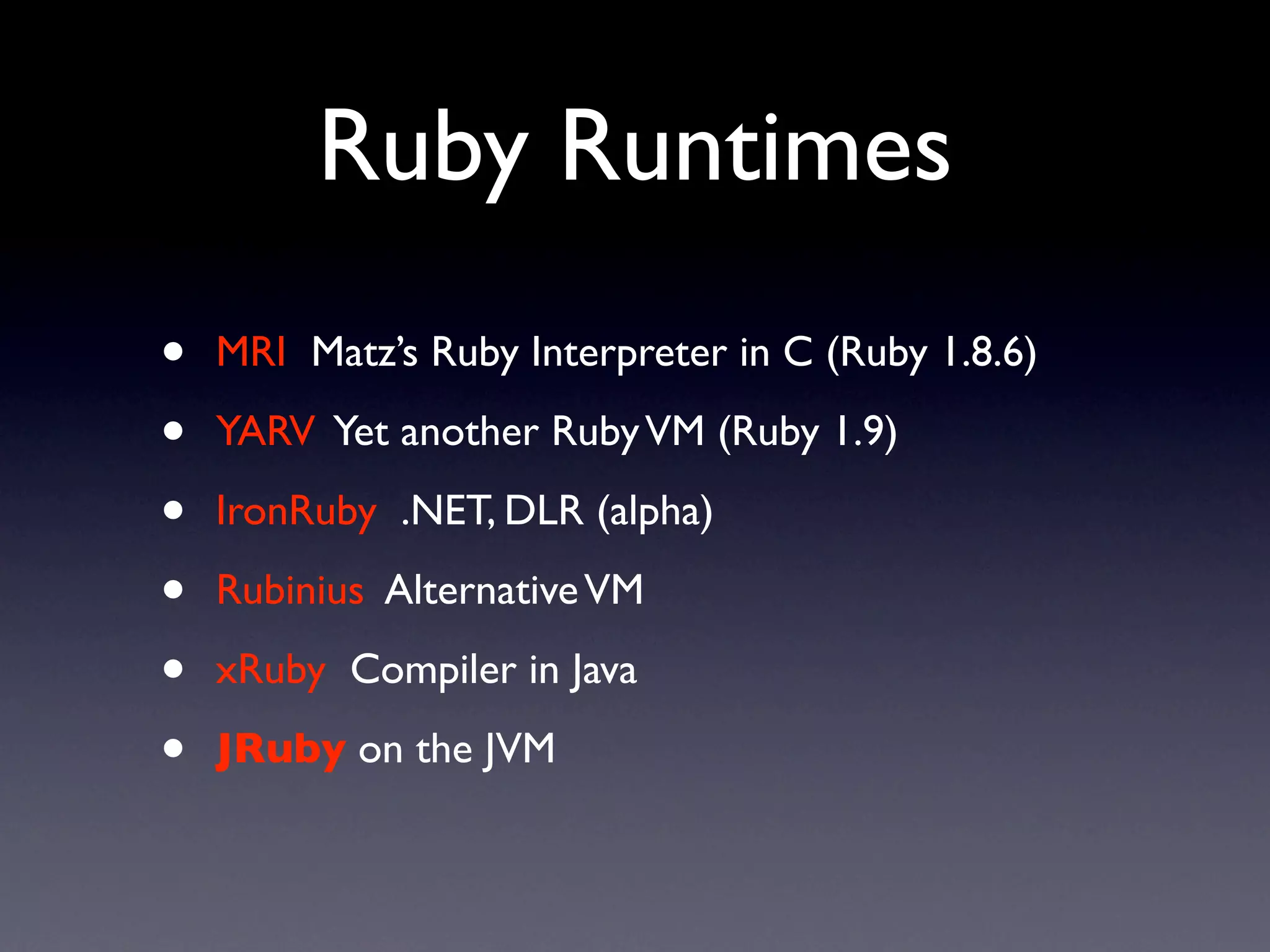 JRuby - Enterprise 2.0