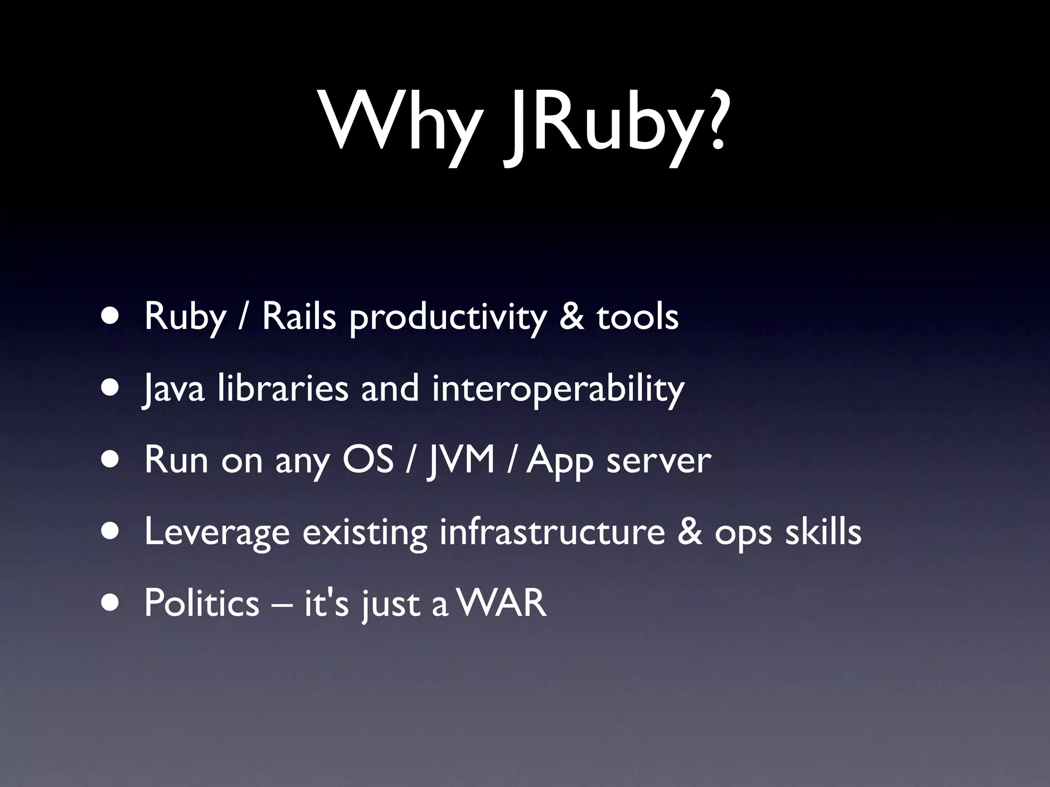 JRuby - Enterprise 2.0