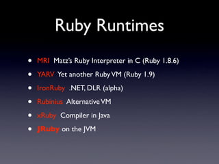 JRuby - Enterprise 2.0