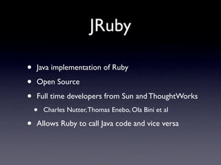 JRuby - Enterprise 2.0