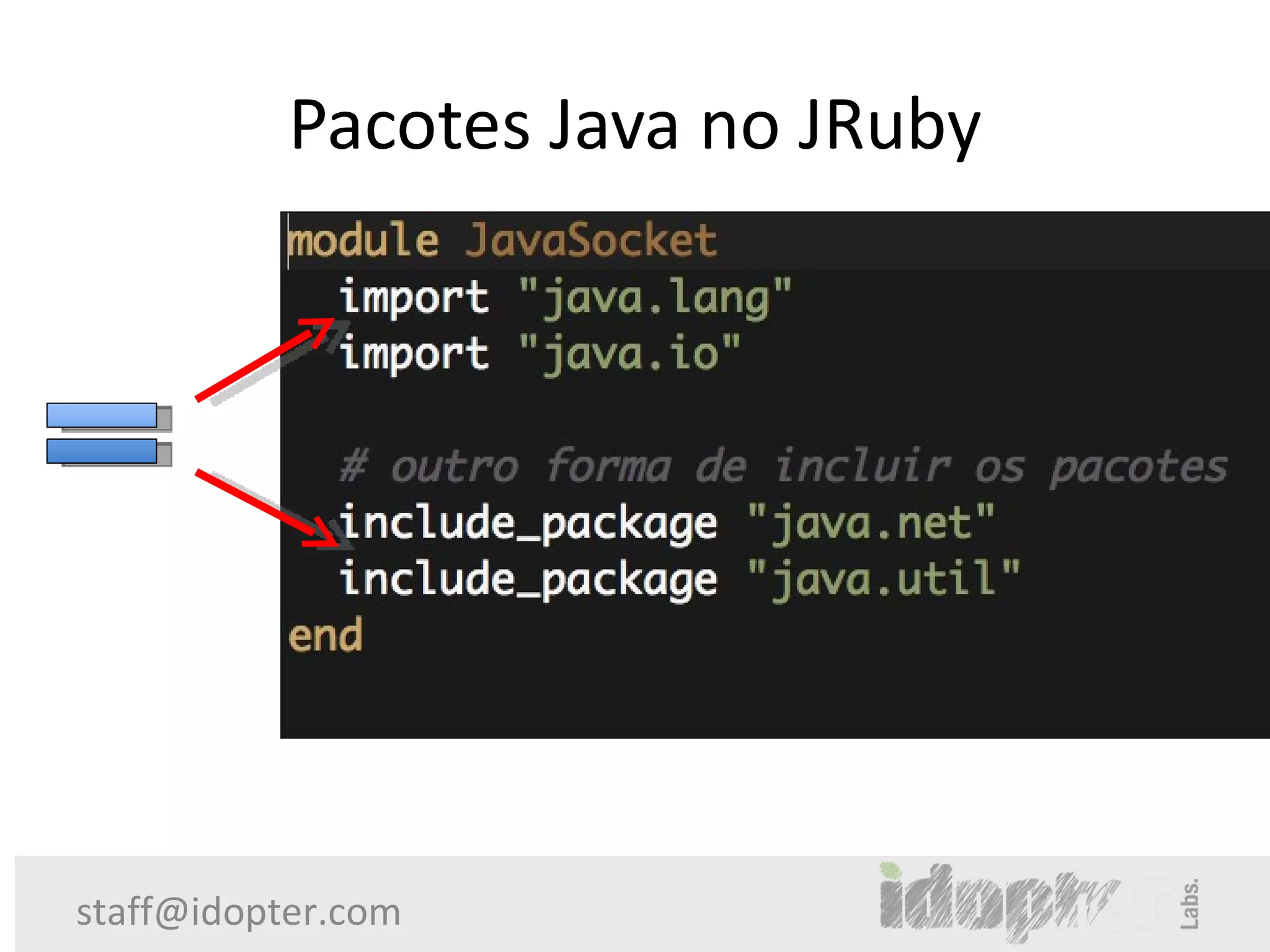 Pacotes Java no JRuby




staff@idopter.com
 