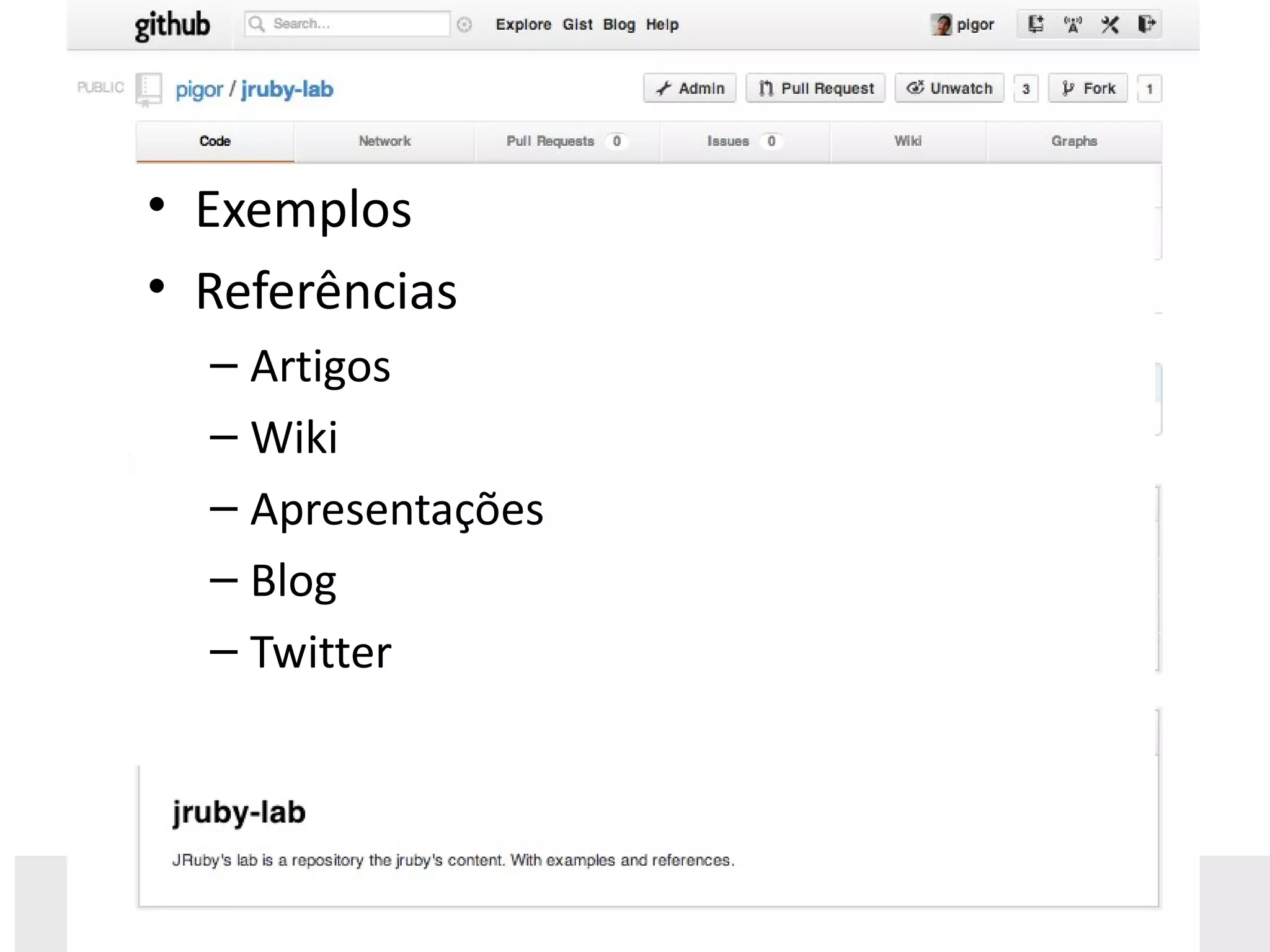 • Exemplos
   • Referências
       – Artigos
       – Wiki
       – Apresentações
       – Blog
       – Twitter




staff@idopter.com
 