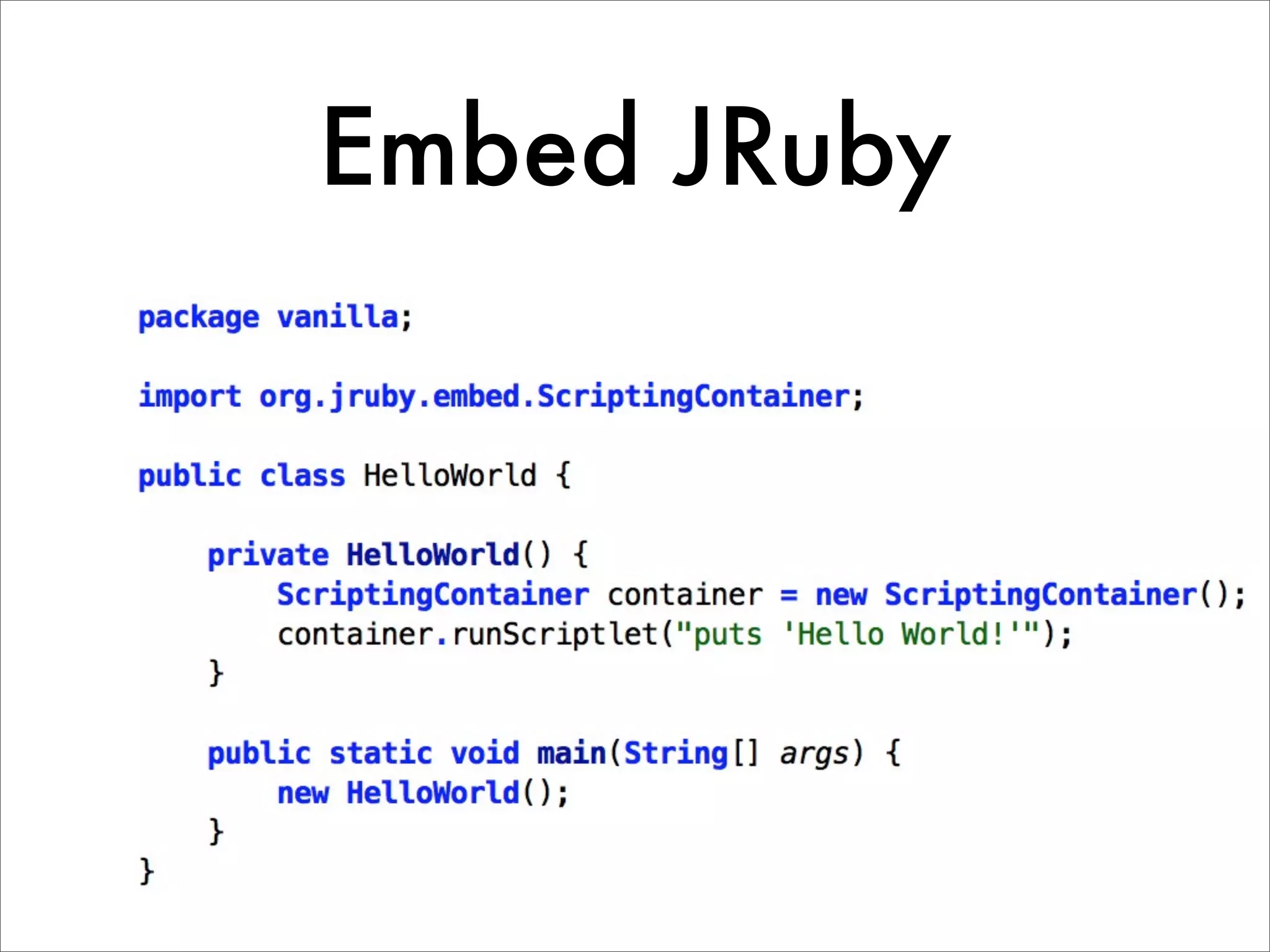 Embed JRuby 