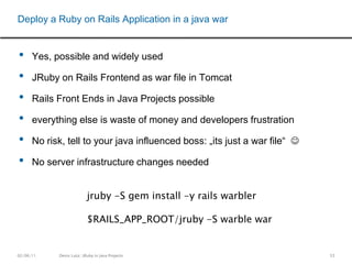 30We knew from one site about the best fitting GEM for our taskWe had no troubles installing itI can try my written code on the consoleit just works, doesn’t matter what you installits my experience after two years using ruby, yours will be the sameWhy was this great?