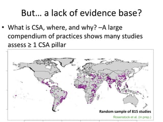 Evidence- and risk-based planning for a climate-smart agriculture
