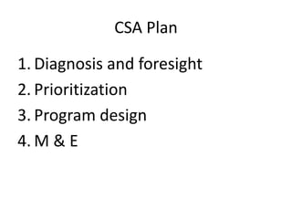 Evidence- and risk-based planning for a climate-smart agriculture