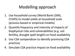 Evidence- and risk-based planning for a climate-smart agriculture