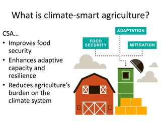 Evidence- and risk-based planning for a climate-smart agriculture